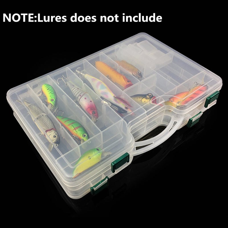 Mimilure 2 Sided Fishing Tackle Box: 44 Compartments Large Fishing Lure Storage Box with Dividers (White) - Image 3